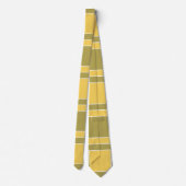 Geometrisch patroon van gele groene vierkanten stropdas (Achterkant)