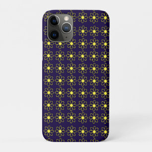 Geometrisch patroon van gele madeliefjes Case-Mate iPhone case