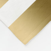 Geometrisch patroon van gemonogd goud & witte stre fleece deken (Hoek)