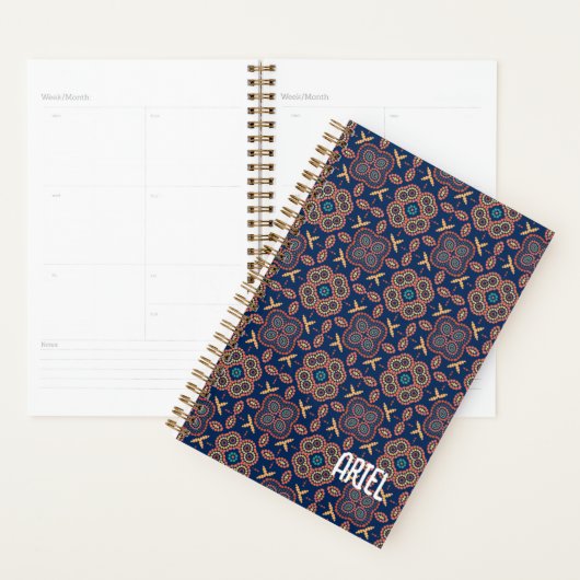 Geometrisch patroon van gepersonaliseerd Abstract  Planner (Display)