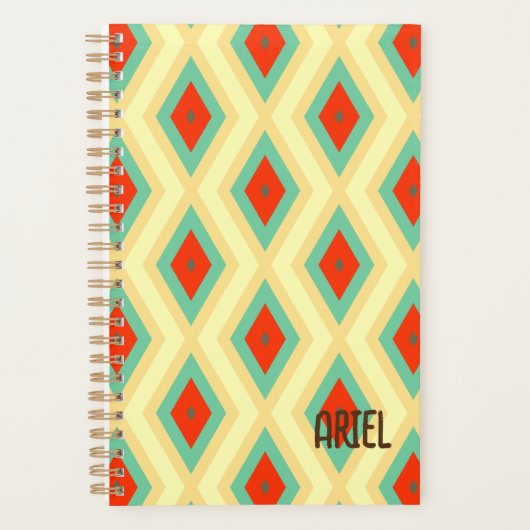 Geometrisch patroon van gepersonaliseerd Abstract Planner (Voorkant)