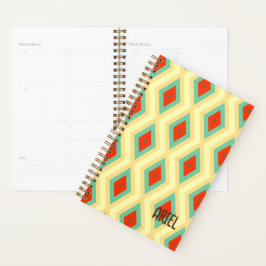 Geometrisch patroon van gepersonaliseerd Abstract Planner