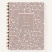 Geometrisch patroon van gepersonaliseerde percelen notitieboek (Voorkant)