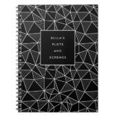 Geometrisch patroon van gepersonaliseerde percelen notitieboek (Voorkant)