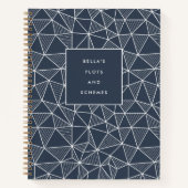 Geometrisch patroon van gepersonaliseerde percelen notitieboek (Voorkant)