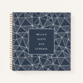 Geometrisch patroon van gepersonaliseerde percelen notitieboek (Voorkant)