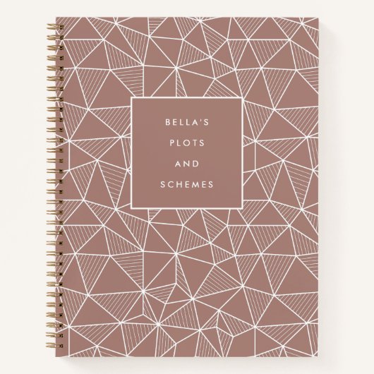 Geometrisch patroon van gepersonaliseerde percelen notitieboek (Voorkant)