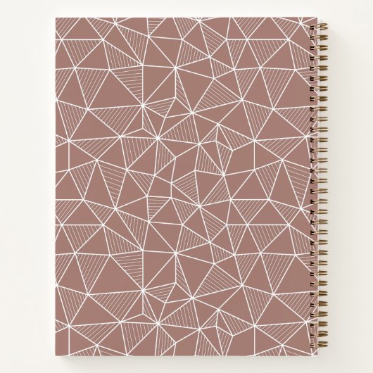 Geometrisch patroon van gepersonaliseerde percelen notitieboek (Achterkant)