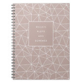 Geometrisch patroon van gepersonaliseerde percelen notitieboek (Voorkant)