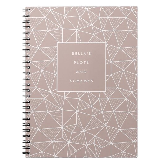 Geometrisch patroon van gepersonaliseerde percelen notitieboek (Voorkant)
