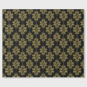 Geometrisch patroon van gouden en zwarte Ornamente Cadeaupapier (Vlak)
