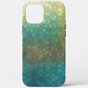Geometrisch patroon van grijsgroene cirkels Case-Mate iPhone case