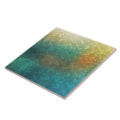 Geometrisch patroon van grijsgroene cirkels tegeltje (Zijkant)