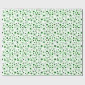 Geometrisch patroon van groene en witte glazen cir cadeaupapier (Vlak)