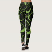 geometrisch patroon van groene intertwins leggings (Achterkant)