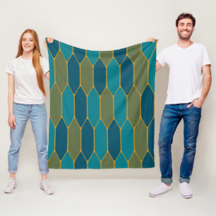 Geometrisch patroon van het Marokkaanse Glas in lo Fleece Deken