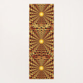 Geometrisch patroon van het natuurlijke mandje yogamat (Achterkant)