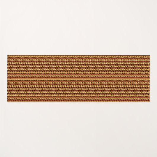 Geometrisch patroon van het natuurlijke mandje yogamat (Voorkant (horizontaal))