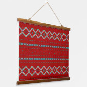 Geometrisch patroon van het zuidwesten van Mesas R Hangend Wandkleed (Gebogen)