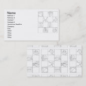 Geometrisch patroon van hoeken en bogen-moderne Ba Visitekaartje (Voorkant / Achterkant)