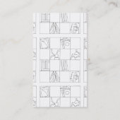 Geometrisch patroon van hoeken en bogen-moderne Ba Visitekaartje (Achterkant)