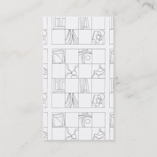 Geometrisch patroon van hoeken en bogen-moderne Ba Visitekaartje (Achterkant)