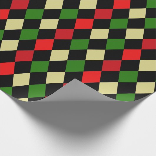 Geometrisch patroon van Holiday Harlequin Cadeaupapier (Hoek)