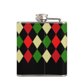 Geometrisch patroon van Holiday Harlequin Heupfles (Achterkant)