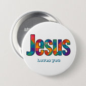 Geometrisch patroon van Jezus Ronde Button 7,6 Cm (Voorkant /achterkant)