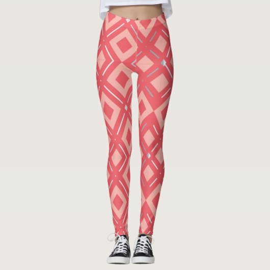 Geometrisch patroon van Kamelia 1 Leggings (Voorkant)