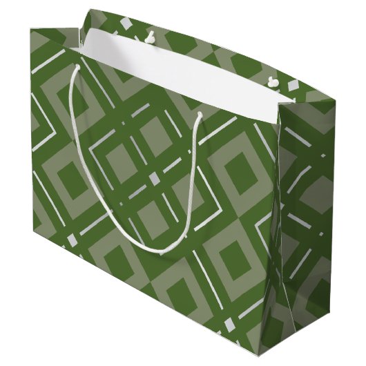 Geometrisch patroon van Kamelia 2 Groot Cadeauzakje (Achterkant Gekanteld)