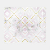 Geometrisch patroon van Kamelia 4 Fleece Deken (Voorkant (Horizontaal))