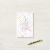 Geometrisch patroon van Kamelia 4 Post-it® Notes (Op bureau)