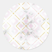 Geometrisch patroon van Kamelia 4 Ronde Sticker (Voorkant)