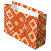 Geometrisch patroon van Kamelia 6 Groot Cadeauzakje (Voorkant Gekanteld)
