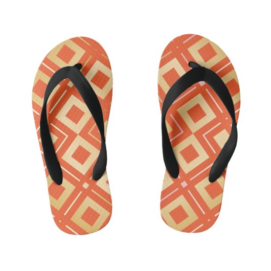 Geometrisch patroon van Kamelia 6 Kinder Teenslippers (Voetbed)