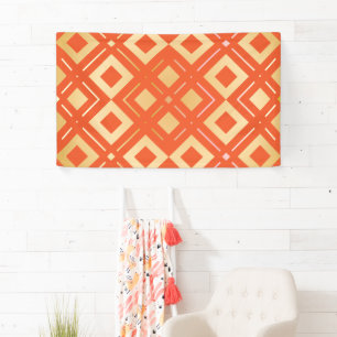 Geometrisch patroon van Kamelia 6 Spandoek