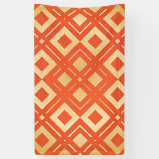 Geometrisch patroon van Kamelia 6 Spandoek (Verticaal)