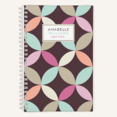 Geometrisch patroon van kleurrijke cirkels notitieboek (Voorkant)