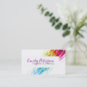 Geometrisch patroon van kleurrijke Retro Visitekaartje (Staand voorkant)