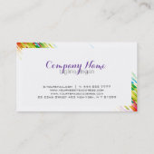 Geometrisch patroon van kleurrijke Retro Visitekaartje (Achterkant)