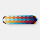 Geometrisch patroon van kleurrijke vierkanten persoonlijk skateboard (Horizontaal)