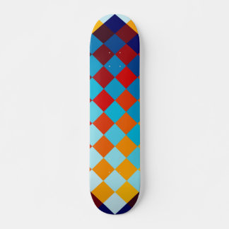Geometrisch patroon van kleurrijke vierkanten persoonlijk skateboard