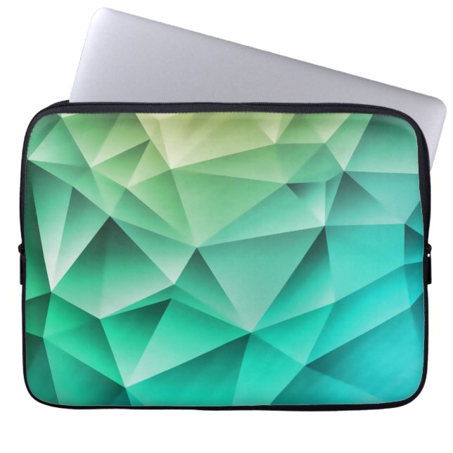 Geometrisch patroon van koele veelhoeken laptop sleeve (Voorkant)
