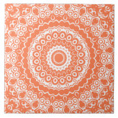 Geometrisch patroon van koraalmandala tegeltje (Voorkant)