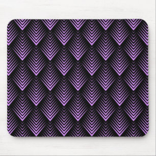 geometrisch patroon van lavender en zwart art-deco muismat
