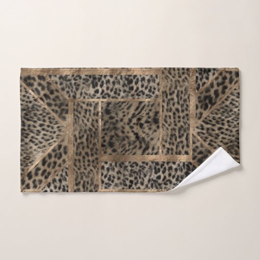 Geometrisch patroon van leopard Fur Texture Bad Handdoek (Handdoek)