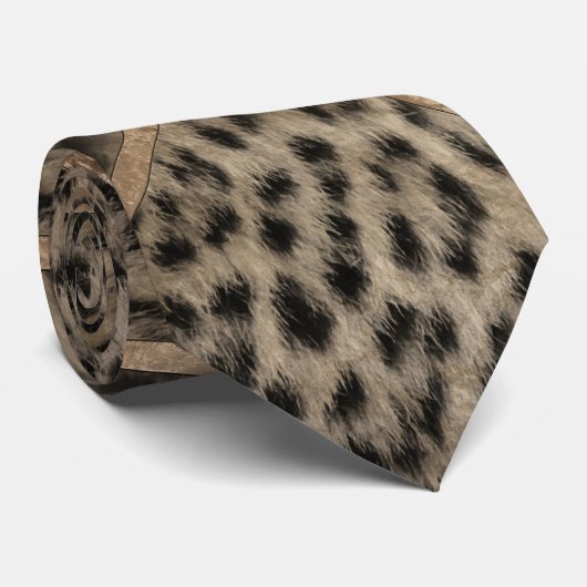 Geometrisch patroon van leopard Fur Texture Stropdas (Opgerold)