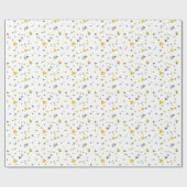 Geometrisch patroon van lichte grijze en gele drie cadeaupapier (Vlak)