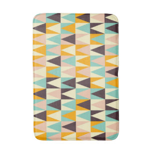 Geometrisch patroon van meer kleuren driehoeken  badmat